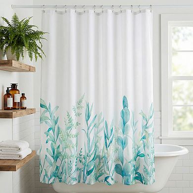Bohemian Print Shower Curtain Sets Waterproof Curtain with 12 Hooks Nature Inspired Bathroom Decor