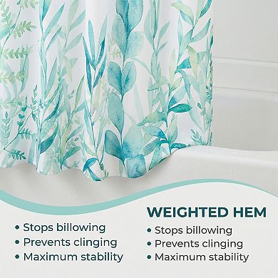 Bohemian Print Shower Curtain Sets Waterproof Curtain with 12 Hooks Nature Inspired Bathroom Decor