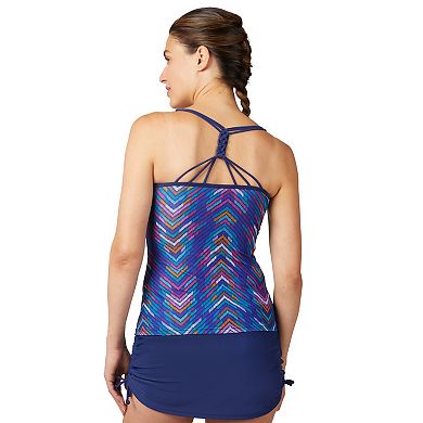 Free Country Women's Macrame Back Tankini Top