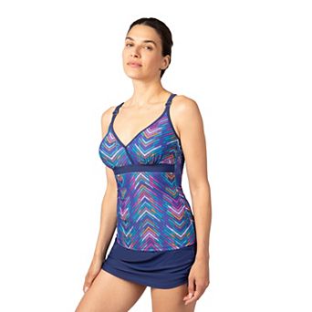 Free Country Women's Macrame Back Tankini Top