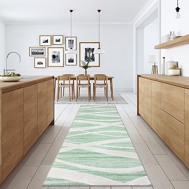 Contemporary Area Rug Machine Washable Low Pile Pet Friendly Carpet for Kid's Room Playroom