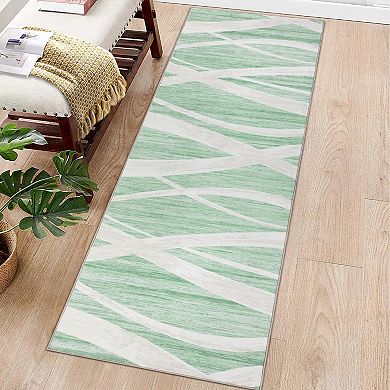 Contemporary Area Rug Machine Washable Low Pile Pet Friendly Carpet for Kid's Room Playroom