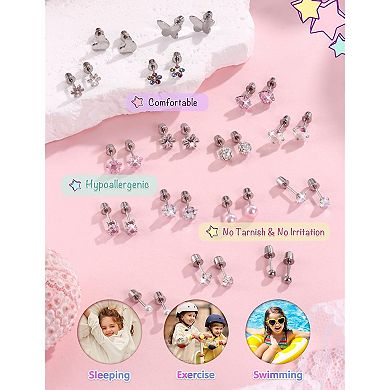 Screw Back Stud Earrings