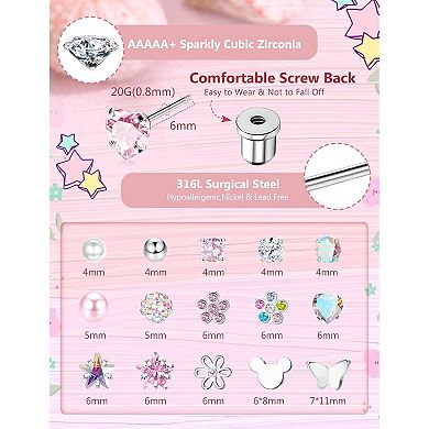 Screw Back Stud Earrings