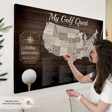 Golf Push Pin Hobby Map III