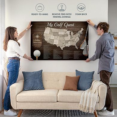 Golf Push Pin Hobby Map III