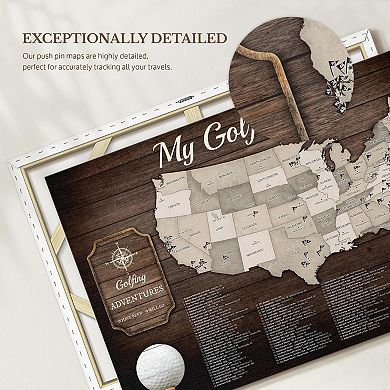Golf Push Pin Hobby Map III