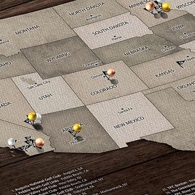 Golf Push Pin Hobby Map III