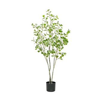 47.2 in Artificial Ficus Tree with Natural Trunk, Green