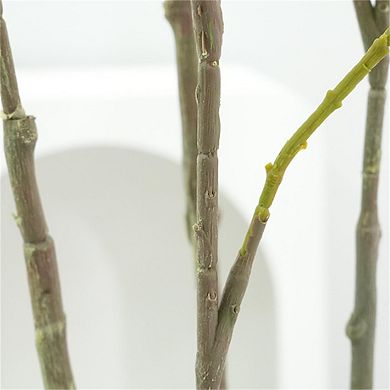 47.2IN Artificial Ficus Tree with Natural Trunk, Green