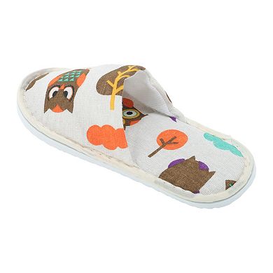 1 Pair Disposable Slippers Foldable Hotel Slippers Oatmeal Grey