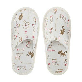 1 Pair Disposable Slippers Foldable Hotel Slippers Oatmeal Grey