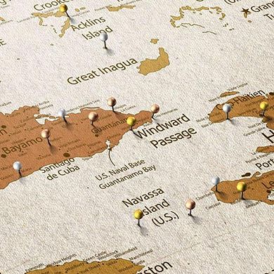 Moments Light Push Pin Caribbean Map