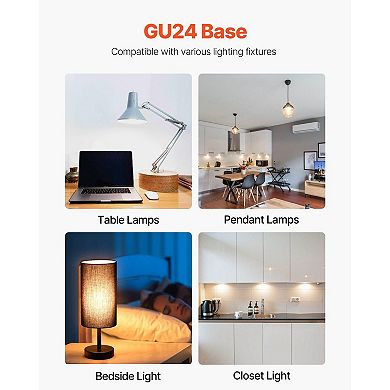 4-Pack GU24 CFL Bulbs 13W 900 Lumens 2700K Warm Light - White