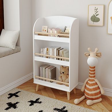 Kids 3-Tier Bookcase Organizer for Books and Toys