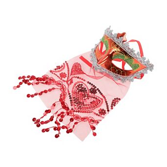 Veiled Half Face Party Mask 1 pc