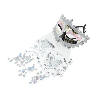 Veiled Half Face Party Mask 1 pc