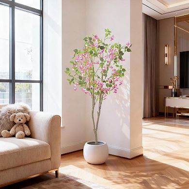 5FT Artificial Indoor Tree in Planter, Green