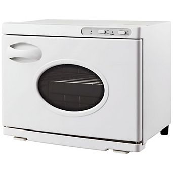 Hot Towel Warmer Cabinet 23L Countertop Towel Heater with UV Light - White