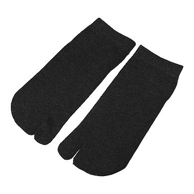 1 Pair Full Finger Two Toe Socks Unisex Non Slip Sticky Daily Fit Finger Socks