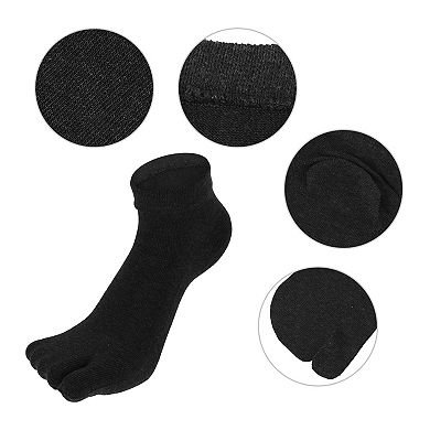 1 Pair Full Finger Two Toe Socks Unisex Non Slip Sticky Daily Fit Finger Socks