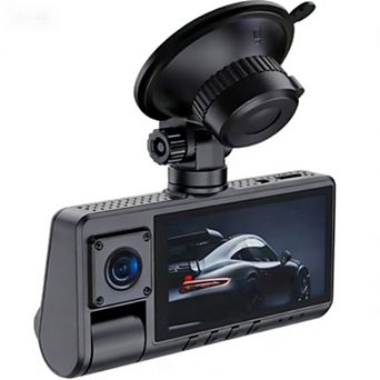 1080P Dash Cam with Loop Recording, G-Sensor, 3 Lenses, Night Vision