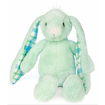 Plushible 14 Inch Green Plaid Eared Bunny