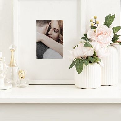 Artificial Peony Floral Arrangement with Vase