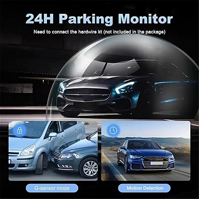 1080P Dash Cam with Loop Recording, Parking Monitor, Night Vision