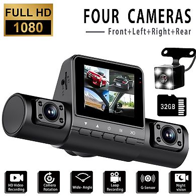 1080P Dash Cam with Loop Recording, Parking Monitor, Night Vision