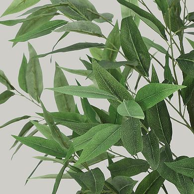 6FT Artificial Eucalyptus Tree in Pot, Modern Fake Plant, Green