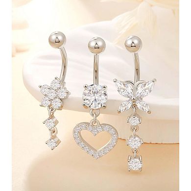 Heart Belly Piercing Ring