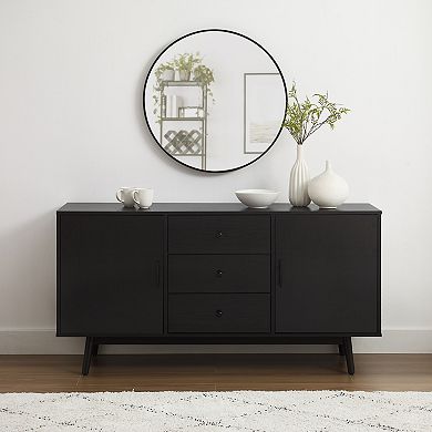 Crosley Furniture Lucas Sideboard with Storage Cabinets & 3 Drawers