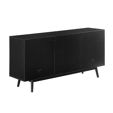 Crosley Furniture Lucas Sideboard with Storage Cabinets & 3 Drawers