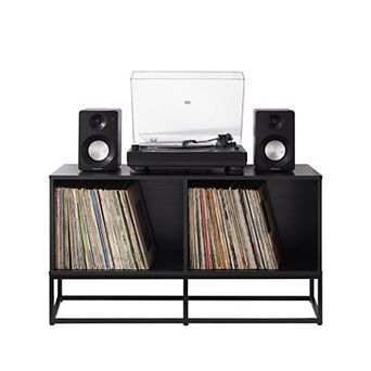 Crosley Furniture Enzo Medium Record Player Stand With Vinyl Storage