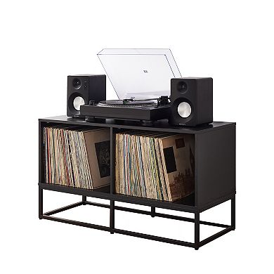 Crosley Furniture Enzo Medium Record Player Stand With Vinyl Storage