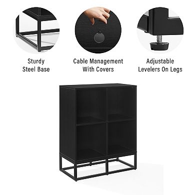 Crosley Furniture ENZO 4-Cube Record Player Stand with Vinyl Storage