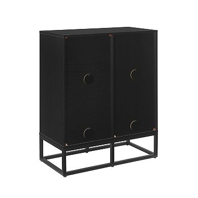 Crosley Furniture ENZO 4-Cube Record Player Stand with Vinyl Storage
