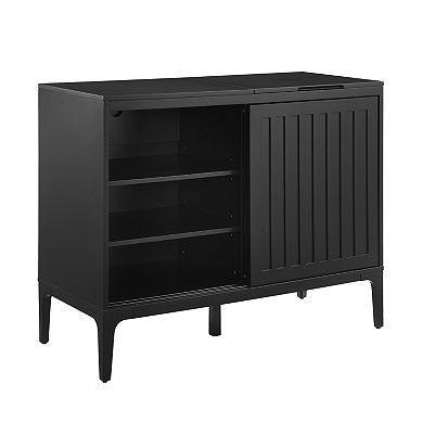 Crosley Furniture Asher Large Record Player Cabinet With Vinyl Storage