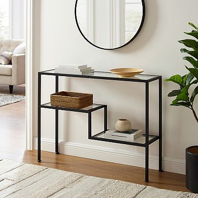 Crosley Furniture Sloane Console Table with Open Shelves