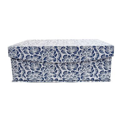 Large Blue Hinge Paper Storage Box