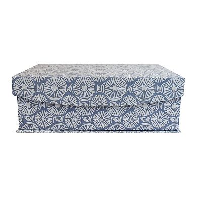 Small Blue Hinge Paper Storage Box