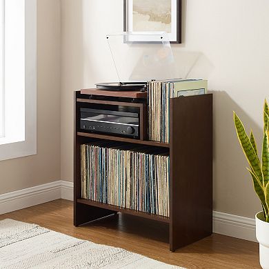 Crosley Furniture Portland Record Player Stand with Storage Compartments