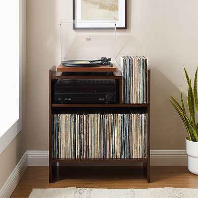 Crosley Furniture Portland Record Player Stand with Storage Compartments