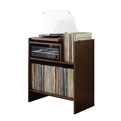 Crosley Furniture Portland Record Player Stand with Storage Compartments