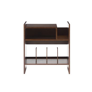 Crosley Furniture Portland Record Player Stand with Storage Compartments