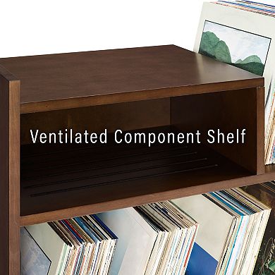 Crosley Furniture Portland Record Player Stand with Storage Compartments