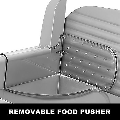 200W Meat Slicer with 0-15 mm Adjustable Slicing Thickness, Removable 9-In Blade, Easy to Clean