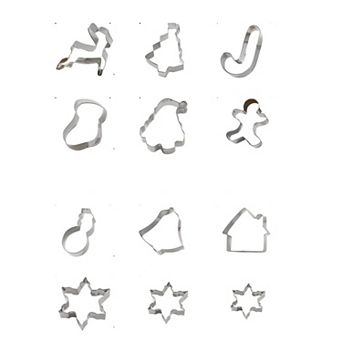 Christmas Cookie Cutter Variety Pack - Christmas Tree, Santa, Gingerbread Man, Snowman, Reindeer