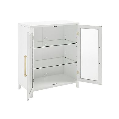 Crosley Furniture Roarke Stackable Glass Door Kitchen Pantry Cabinet